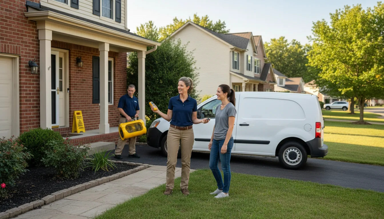 Residential water damage restoration in Monroe, NE